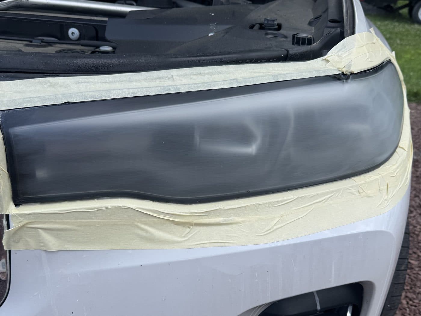 Headlight Restoration — In Progress — Headlight Restoration by Bezkoro Detailing